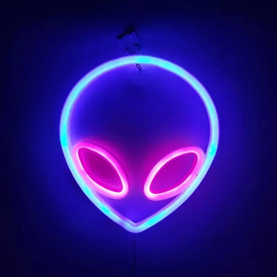 Y2K Alien LED Sign For Dorm Room