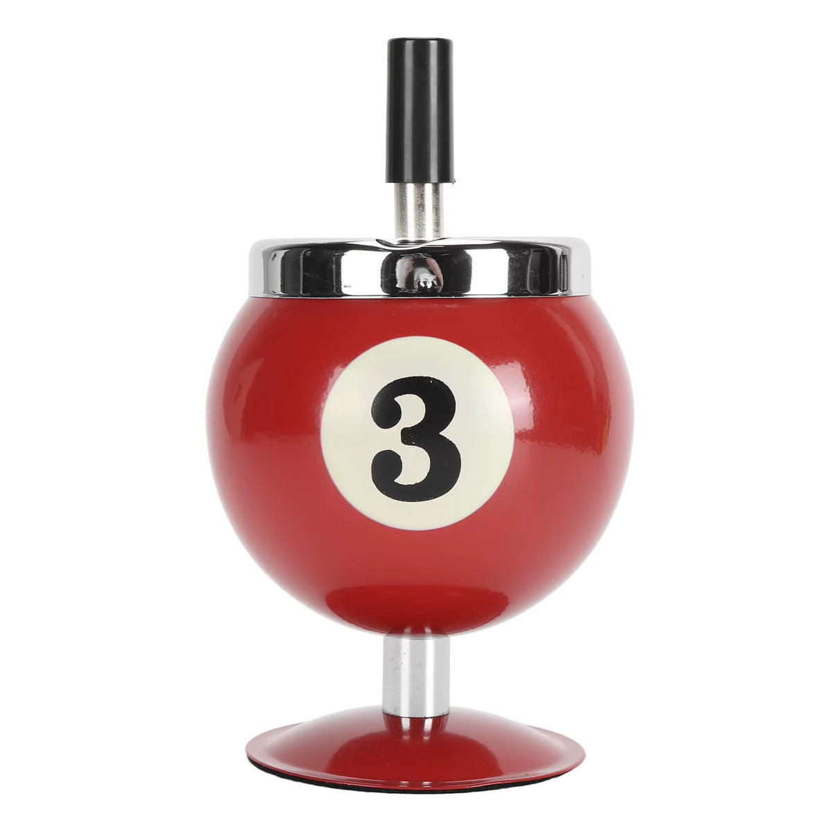 Y2K 8 Ball Ashtray with Lid – Billiard Ball Push-Down Ashtray, photo 9