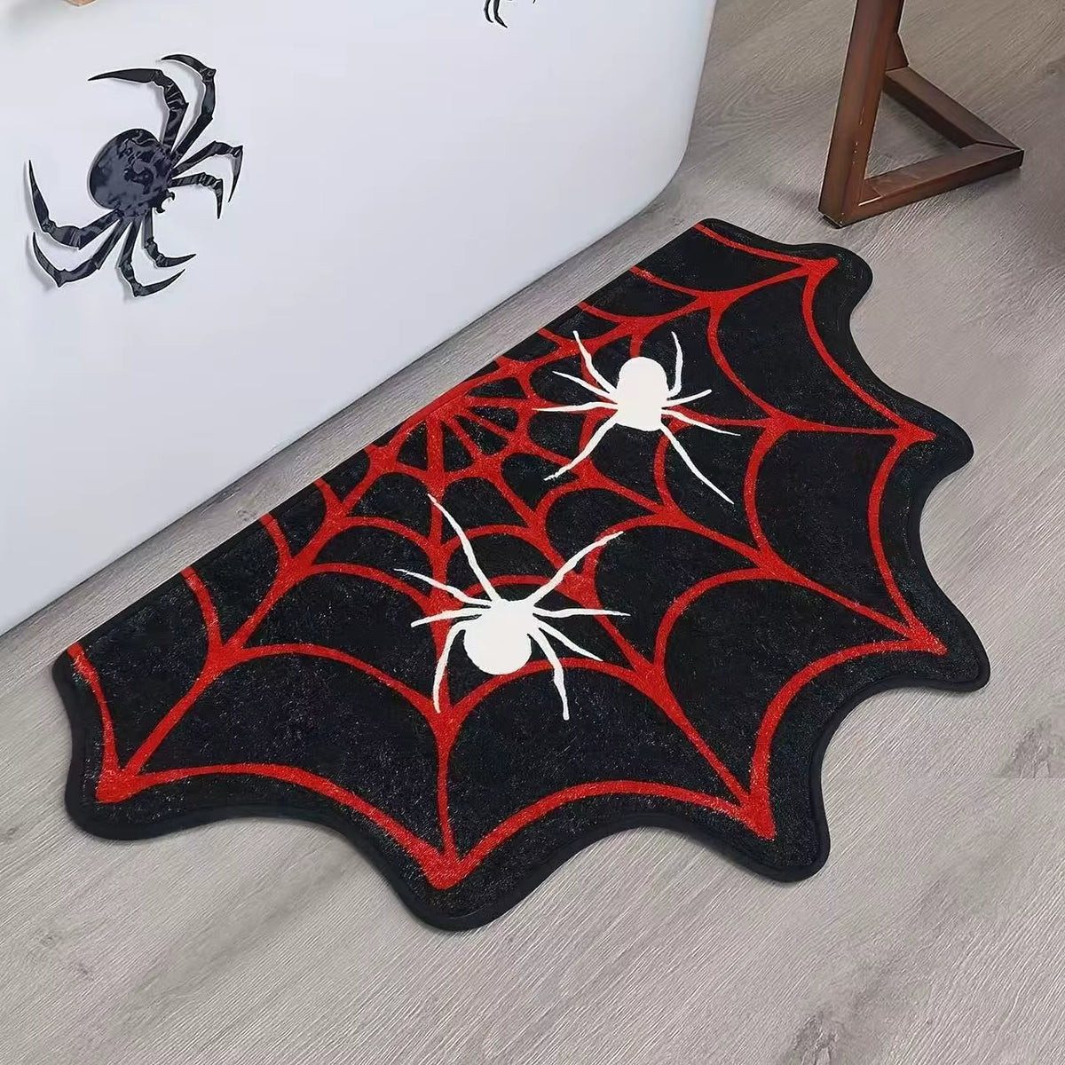Y2K Spider Web Rug – Gothic Cobweb Doormat & Bathroom Mat, photo 8