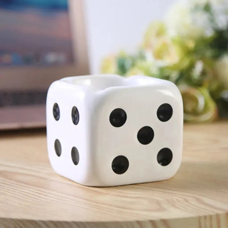 Y2K Dice Ashtray – Ceramic Dice Shaped Ashtray