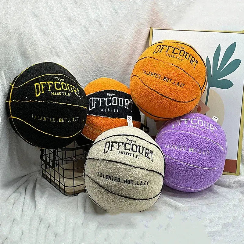 Y2K Basketball Pillow – Soft 10" Plush Basketball Throw Pillow, photo 3