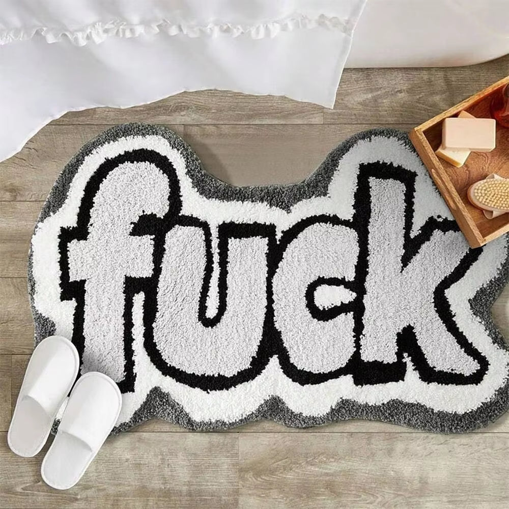 Y2K F*ck Rug – Funny Shaggy Bathroom & Bedroom Rug, photo 3