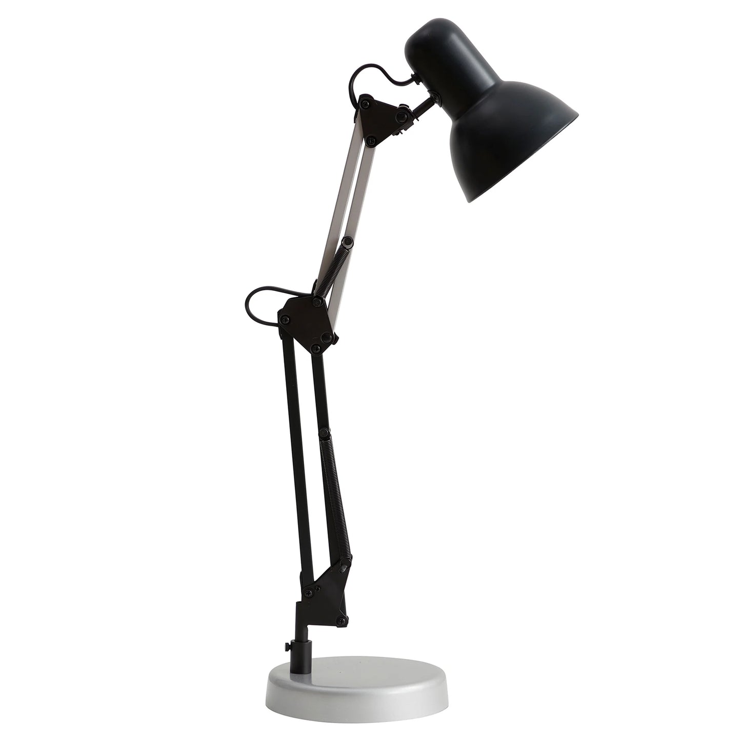 20" Modern Architect Desk Lamp, Metal, Black and Gray Colorblock