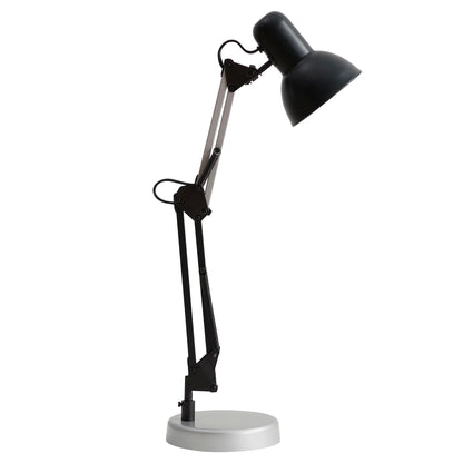 20" Modern Architect Desk Lamp, Metal, Black and Gray Colorblock