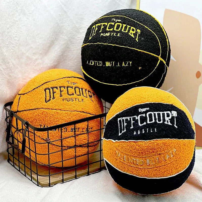 Y2K Basketball Pillow – Soft 10" Plush Basketball Throw Pillow