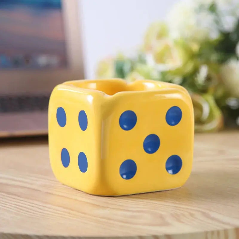 Y2K Dice Ashtray – Ceramic Dice Shaped Ashtray, photo 9
