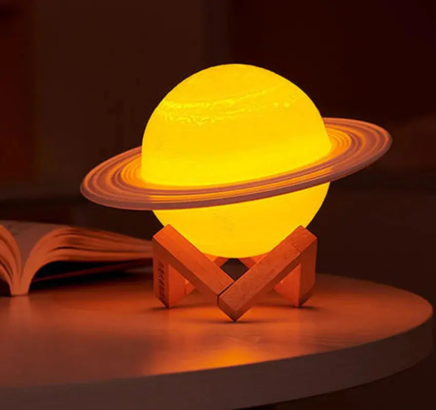 Y2K Saturn Lamp – 3D Printed LED Planet Night Light, photo 2