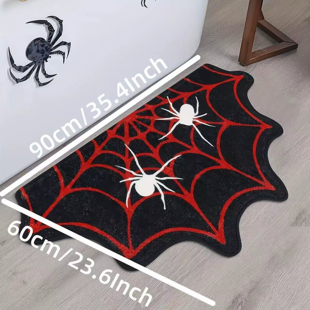Y2K Spider Web Rug – Gothic Cobweb Doormat & Bathroom Mat, photo 3