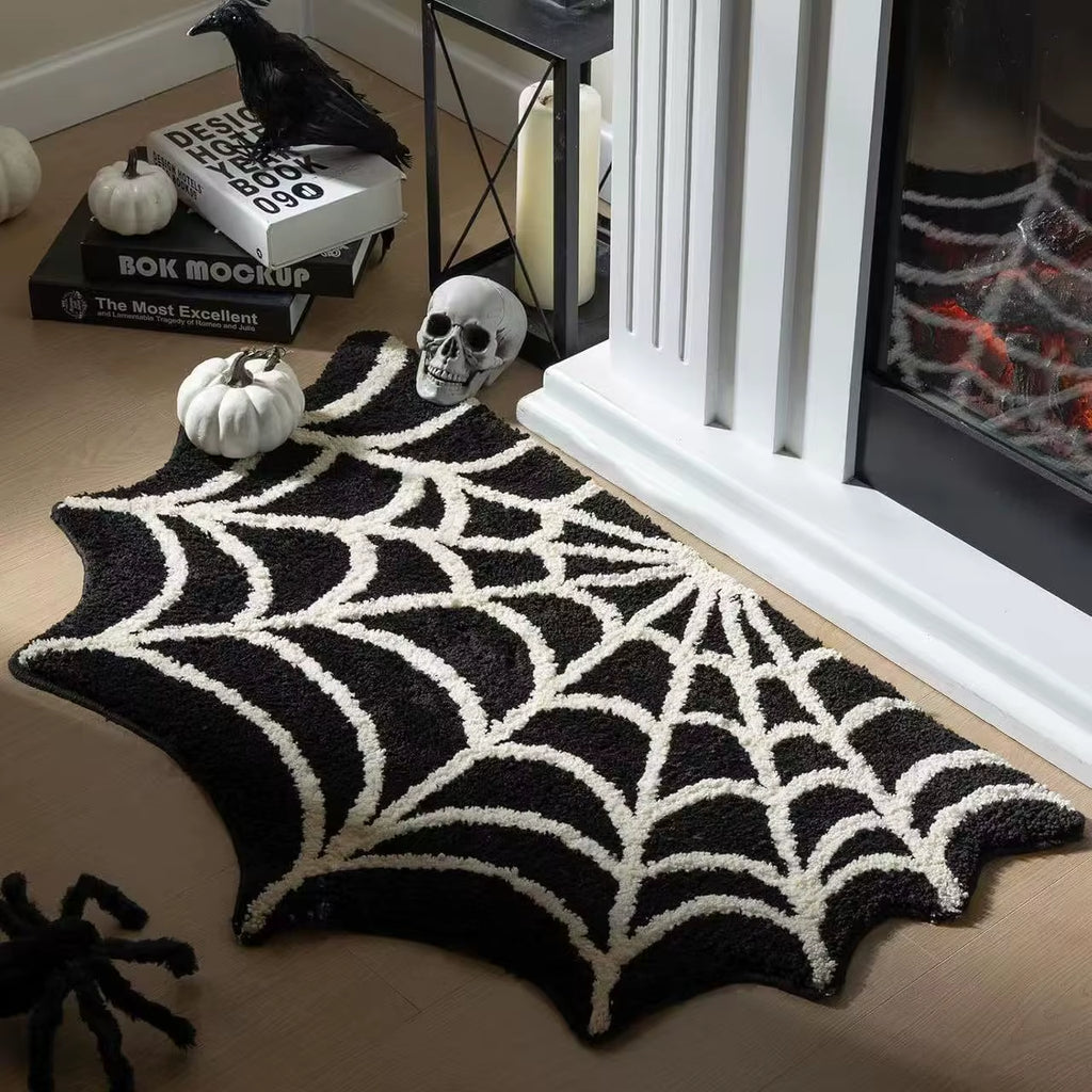 Y2K Spider Web Rug – Gothic Cobweb Doormat & Bathroom Mat, photo 2