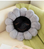 Y2K Dark Flower Pillow – Gothic Petal Plush Cushion, photo 4