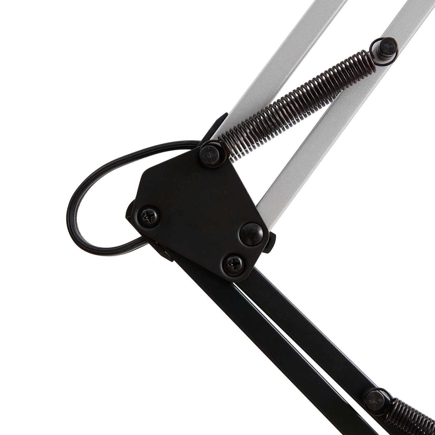 20" Modern Architect Desk Lamp, Metal, Black and Gray Colorblock