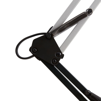 20" Modern Architect Desk Lamp, Metal, Black and Gray Colorblock