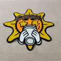 Y2K Sun Rug – Funny Sippin' Sun Round Plush Rug