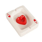 Y2K Poker Ashtray – Red Heart Playing Card Ashtray