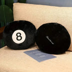 Y2K 8 Ball Pillow – Black Billiard Ball Plush Cushion, photo 6