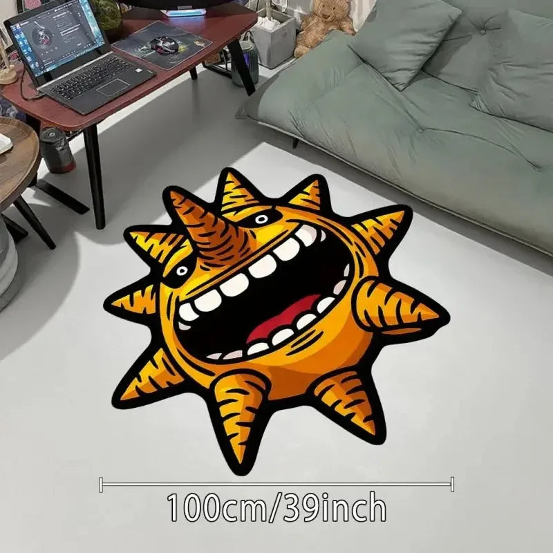 Y2K Sun and Moon Rug – Celestial Round Plush Rug, photo 6