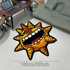 Y2K Sun and Moon Rug – Celestial Round Plush Rug, photo 6