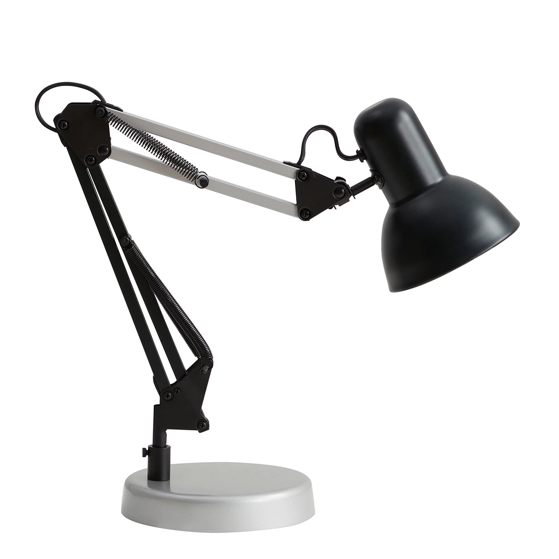 20" Modern Architect Desk Lamp, Metal, Black and Gray Colorblock