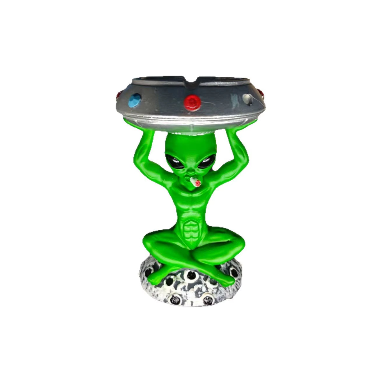 Y2K Alien Ashtray – Retro Resin Alien Ashtray with Lid