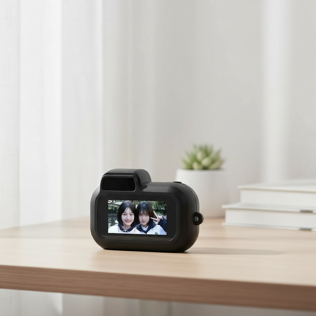 Body camera with matching background