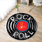 Y2K Vinyl Record Rug – Round Retro Music Area Rug, photo 4