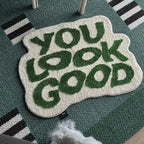 Y2K You Look Good Rug – Tufted Affirmation Mirror Rug, photo 2