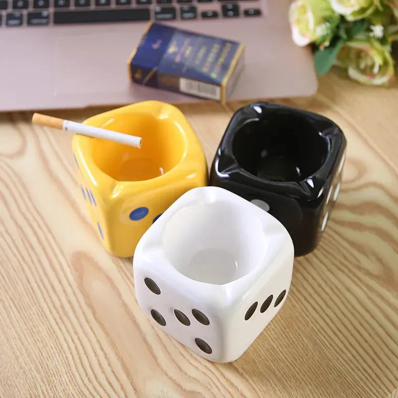 Y2K Dice Ashtray – Ceramic Dice Shaped Ashtray, photo 2