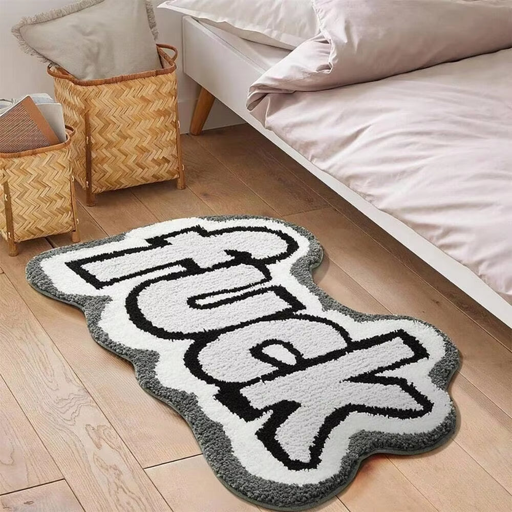 Y2K F*ck Rug – Funny Shaggy Bathroom & Bedroom Rug, photo 2