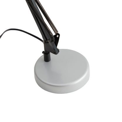 20" Modern Architect Desk Lamp, Metal, Black and Gray Colorblock