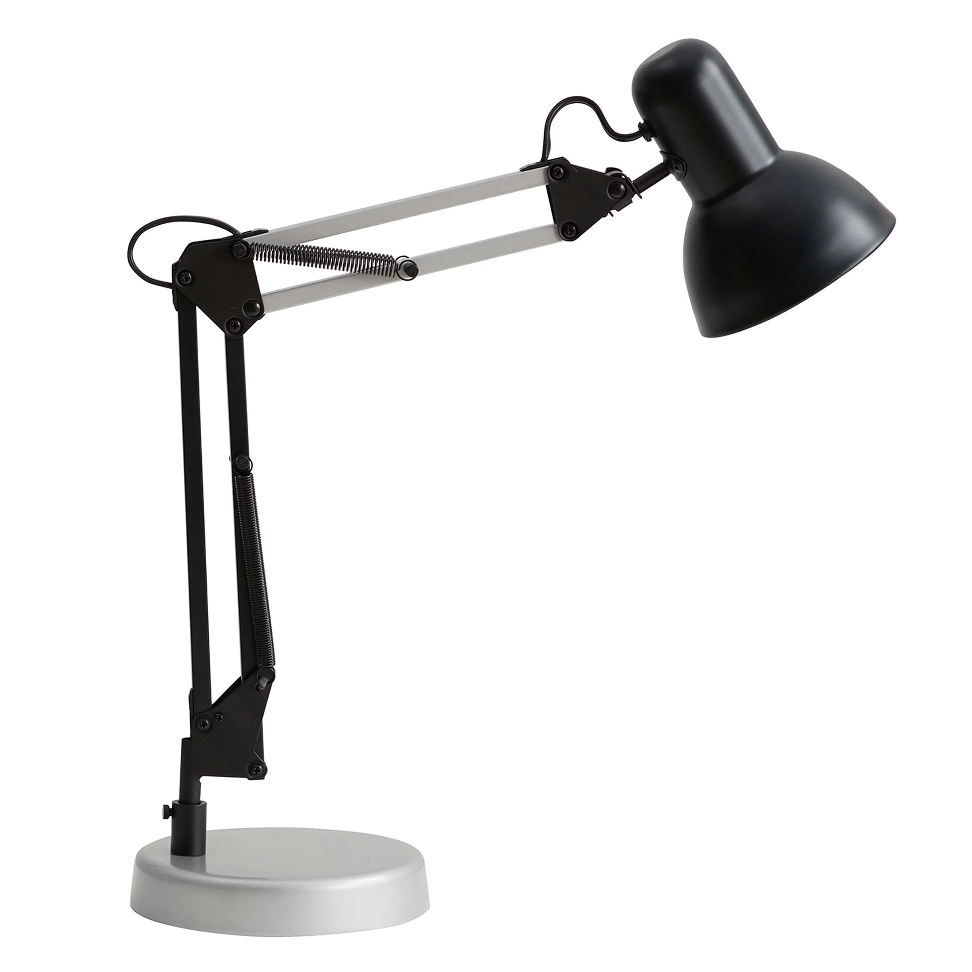 20" Modern Architect Desk Lamp, Metal, Black and Gray Colorblock