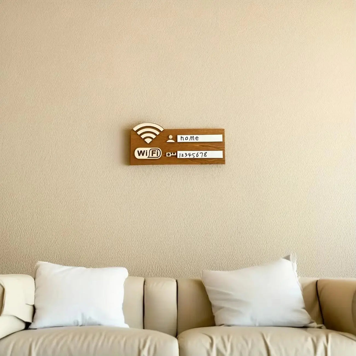 Y2K WiFi Password Sign – Rustic Wooden Wall Plaque, photo 5