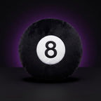 Y2K 8 Ball Pillow – studio product shot on dark background with purple glow