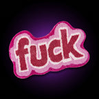 Y2K Funny Shaggy Rug – studio product shot on dark background with purple glow