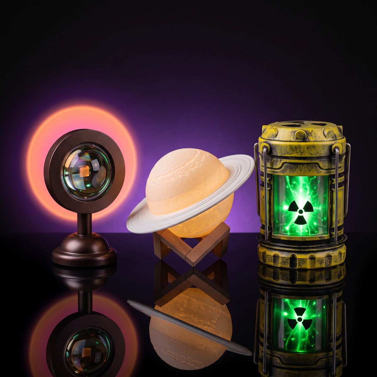 Y2K Glow Up Lighting Bundle – studio product shot on dark background with purple glow
