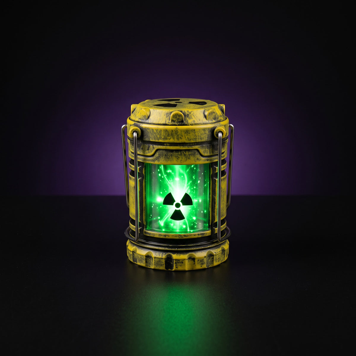 Y2K Nuclear Reactor Lamp – studio product shot on dark background with purple glow