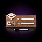 Y2K WiFi Password Sign – studio product shot on dark background with purple glow